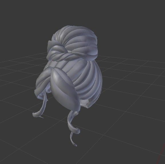 Carrie Female hair style 3d rigged 3D model 3D model 3D model_3