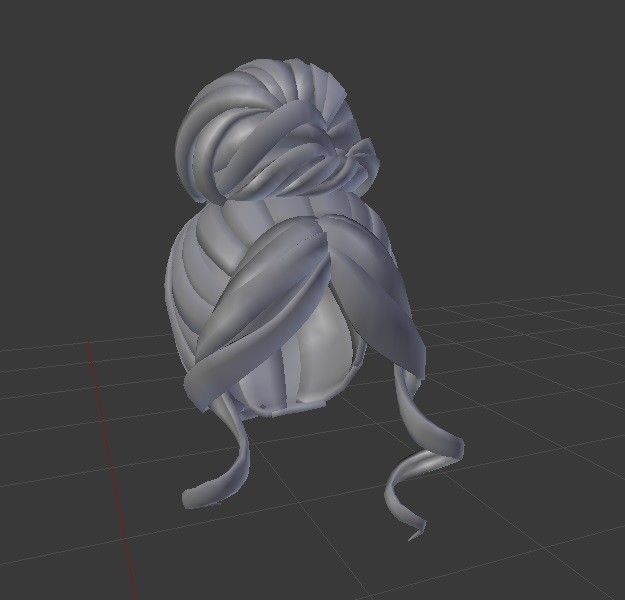 Carrie Female hair style 3d rigged 3D model 3D model 3D model_4