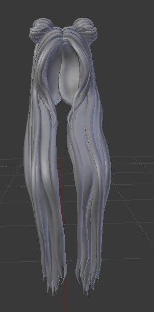 Charming Female hair style 3d rigged 3D model 3D model 3D model_2