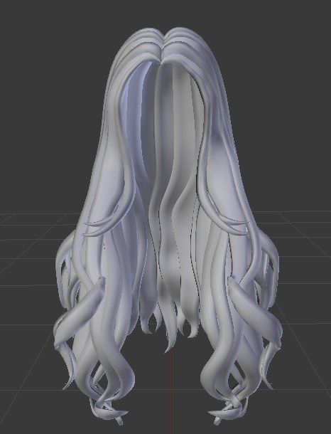 Chica Female hair style 3d rigged 3D model 3D model 3D model_4