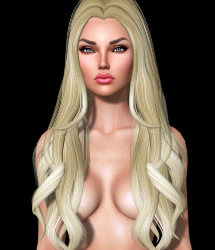 Chica Female hair style 3d rigged 3D model 3D model 3D model