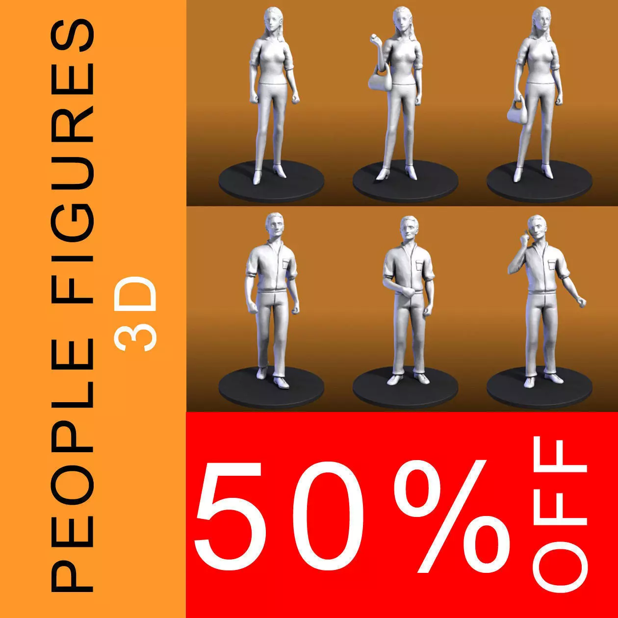 People Figures 3D model_0