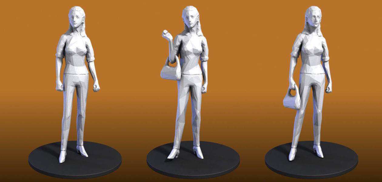 People Figures 3D model_2