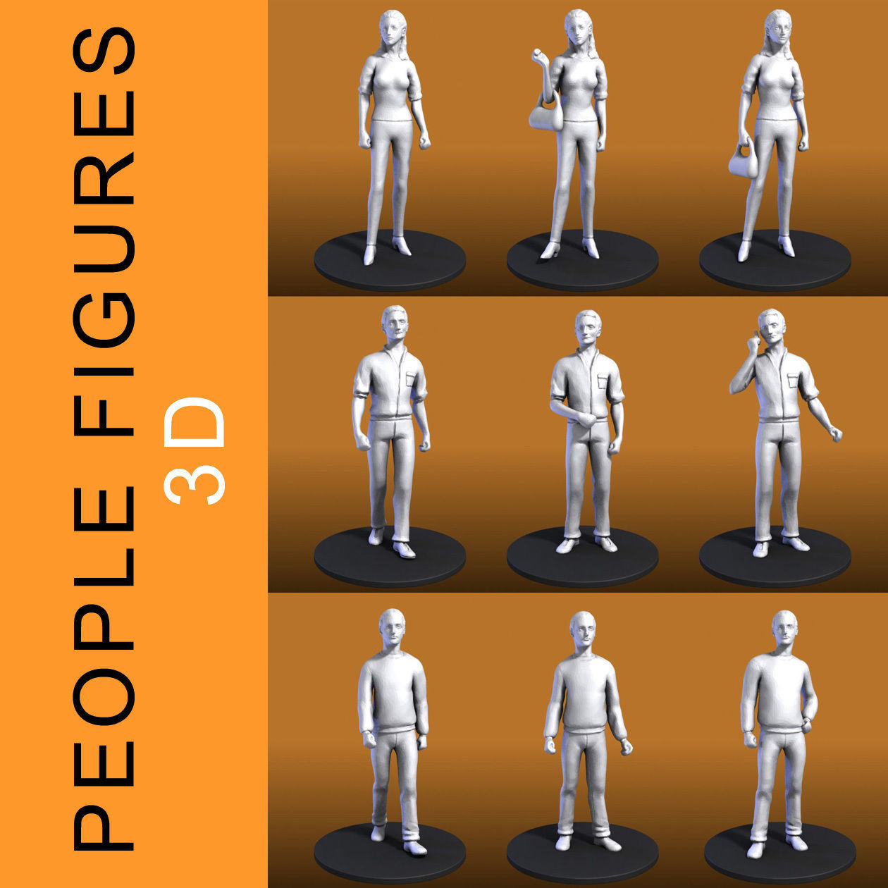 People Figures 3D model_1