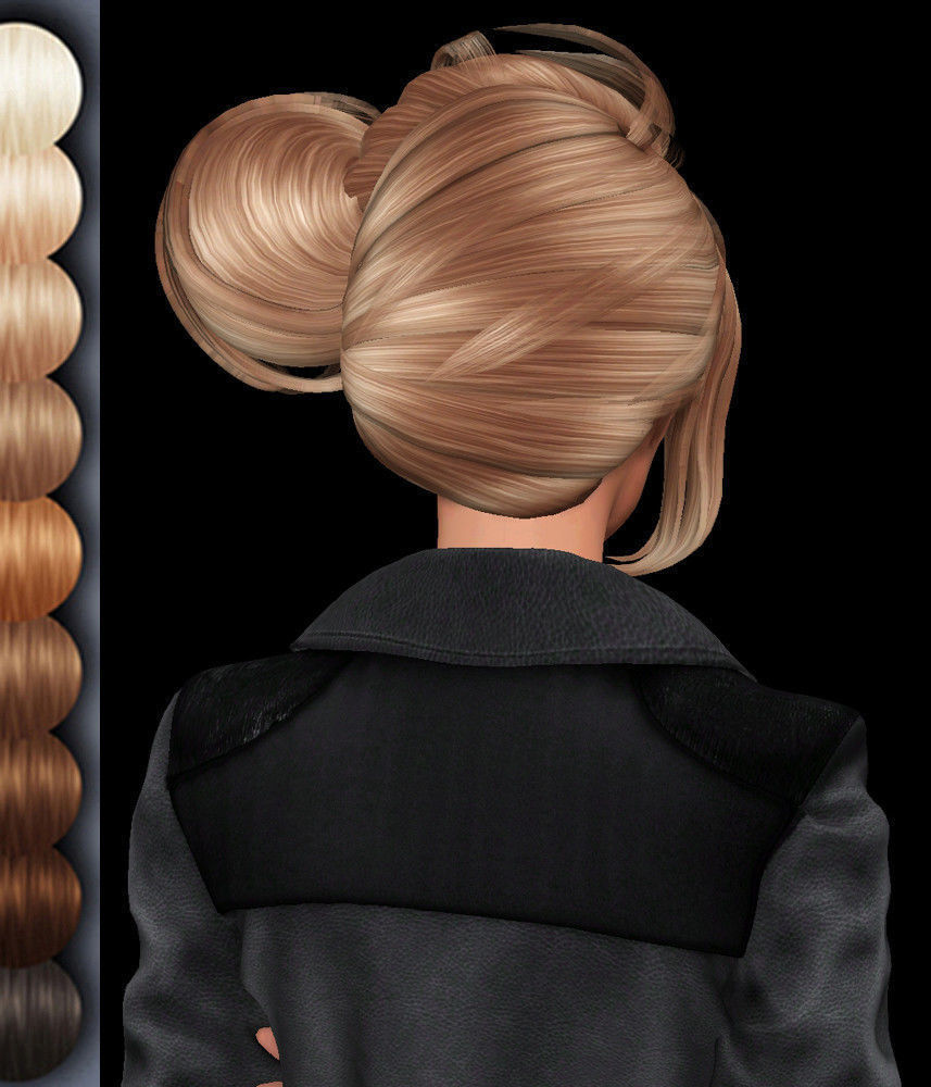 Choco Female hair style 3d rigged 3D model 3D model_1