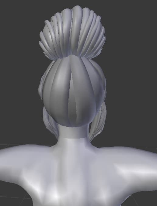 Clarissa Female hair style 3d rigged 3D model 3D model_2