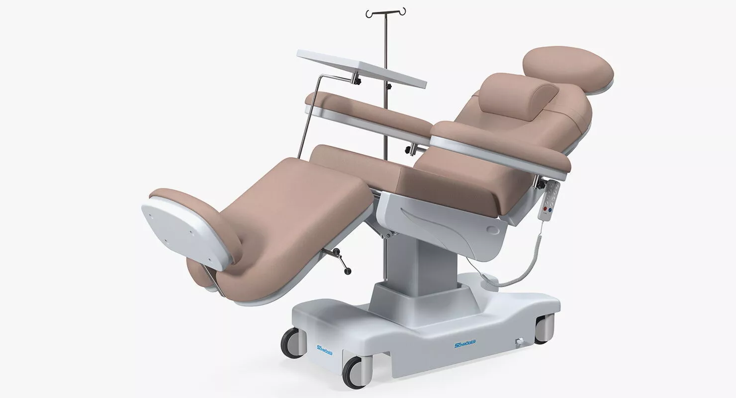 Electronic Chemotherapy Chair Rigged 3D model