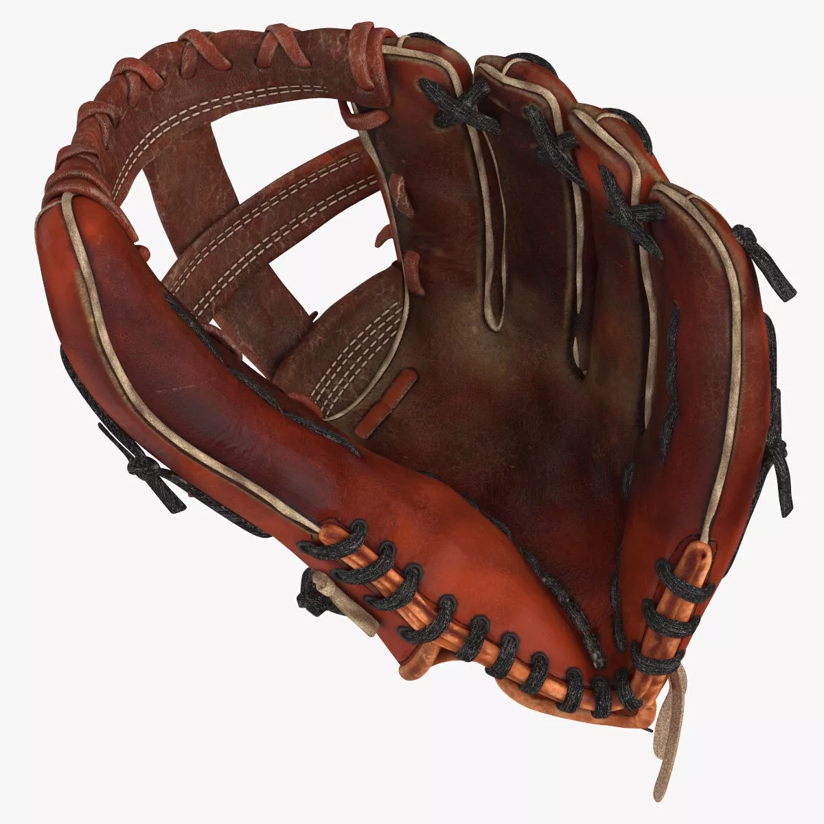 Baseball Glove Pocket Rigged 3D model