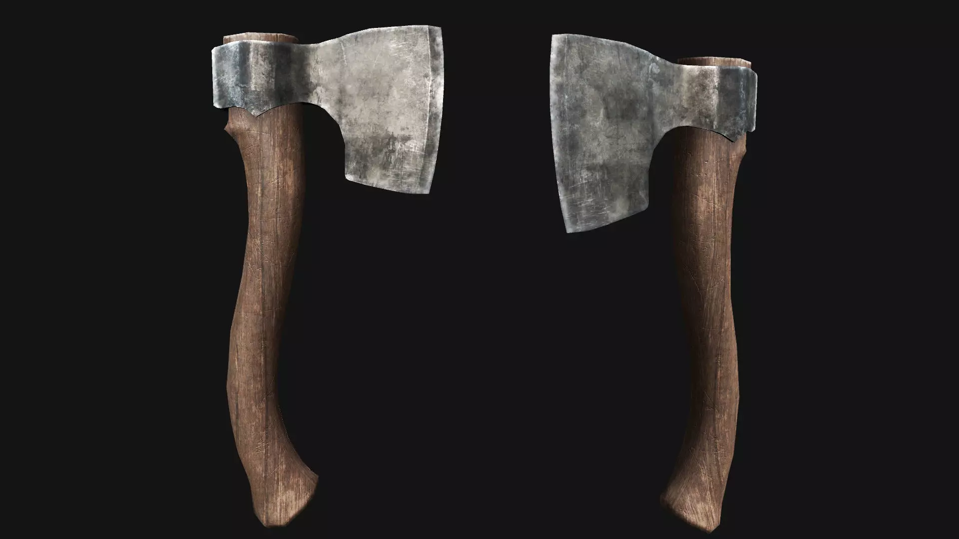 Forest Hatchet PBR Low-poly 3D model_0