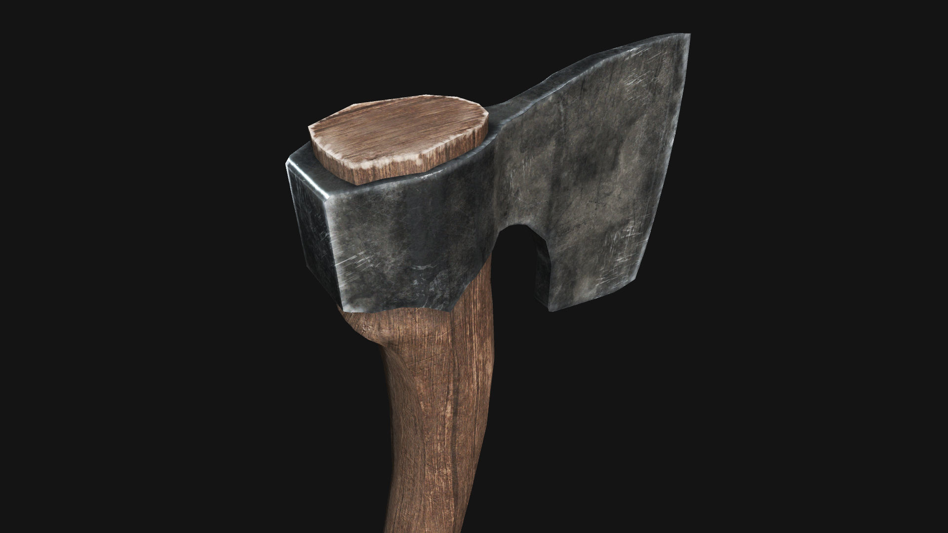 Forest Hatchet PBR Low-poly 3D model_1