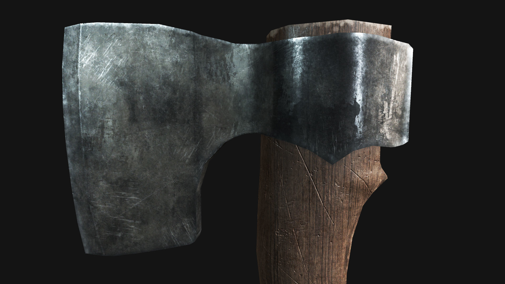 Forest Hatchet PBR Low-poly 3D model_2