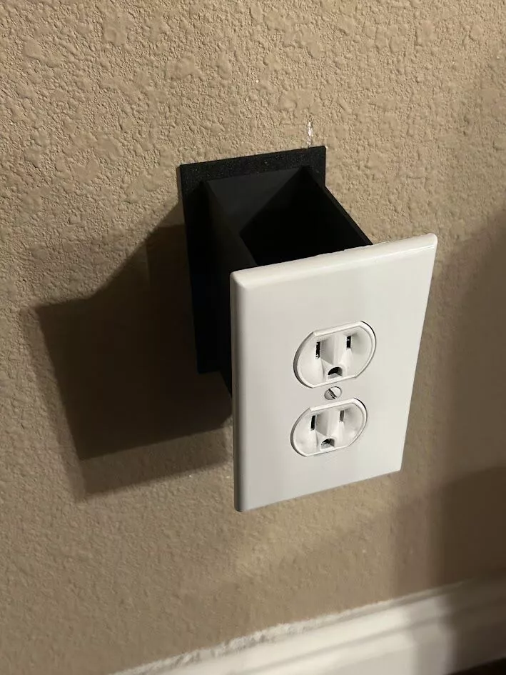 Hidden wall outlet locking safe box 3D print model