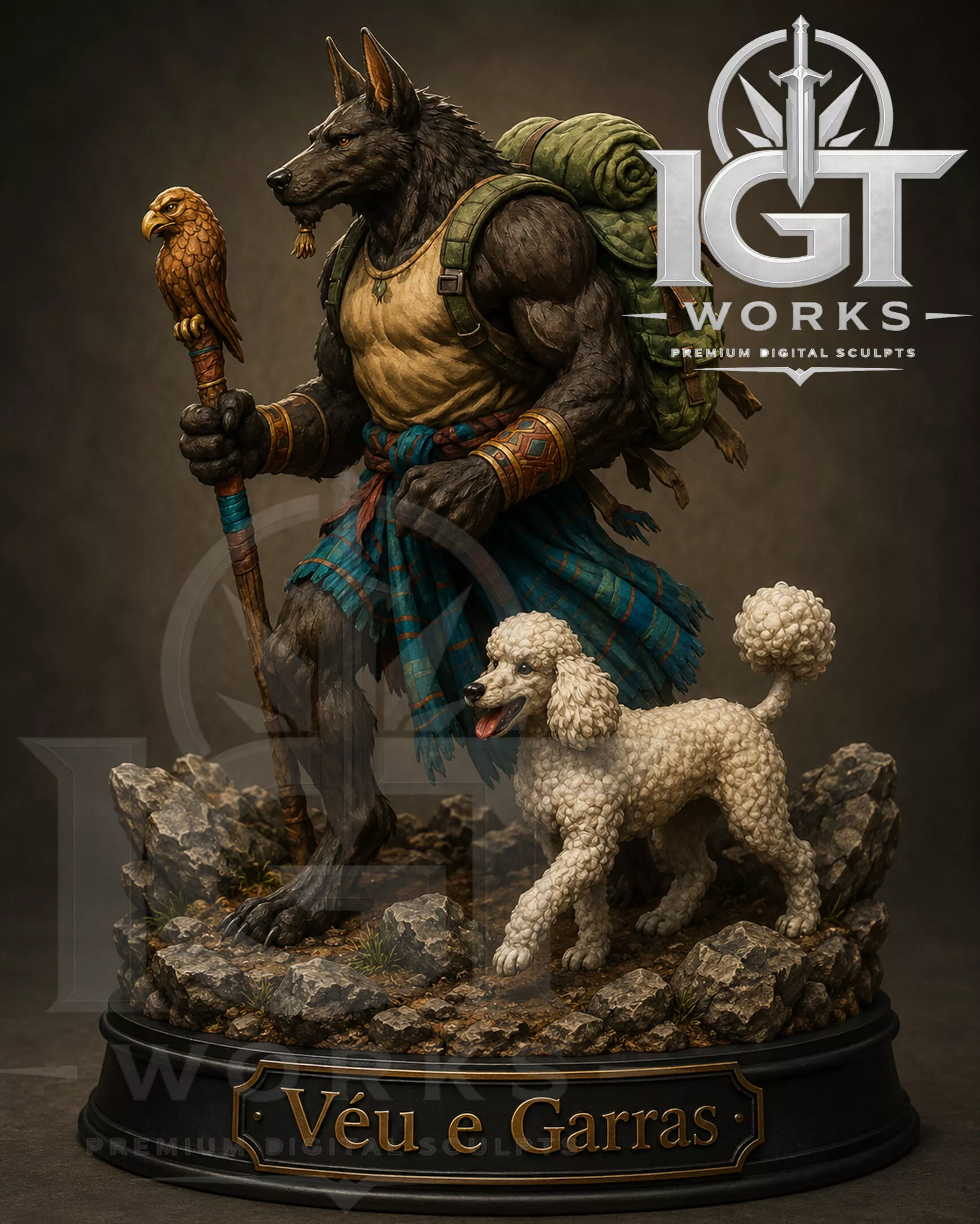 Werewolf Action Figure STL - Gustaf-Ra - Veu e Garras 3D print model