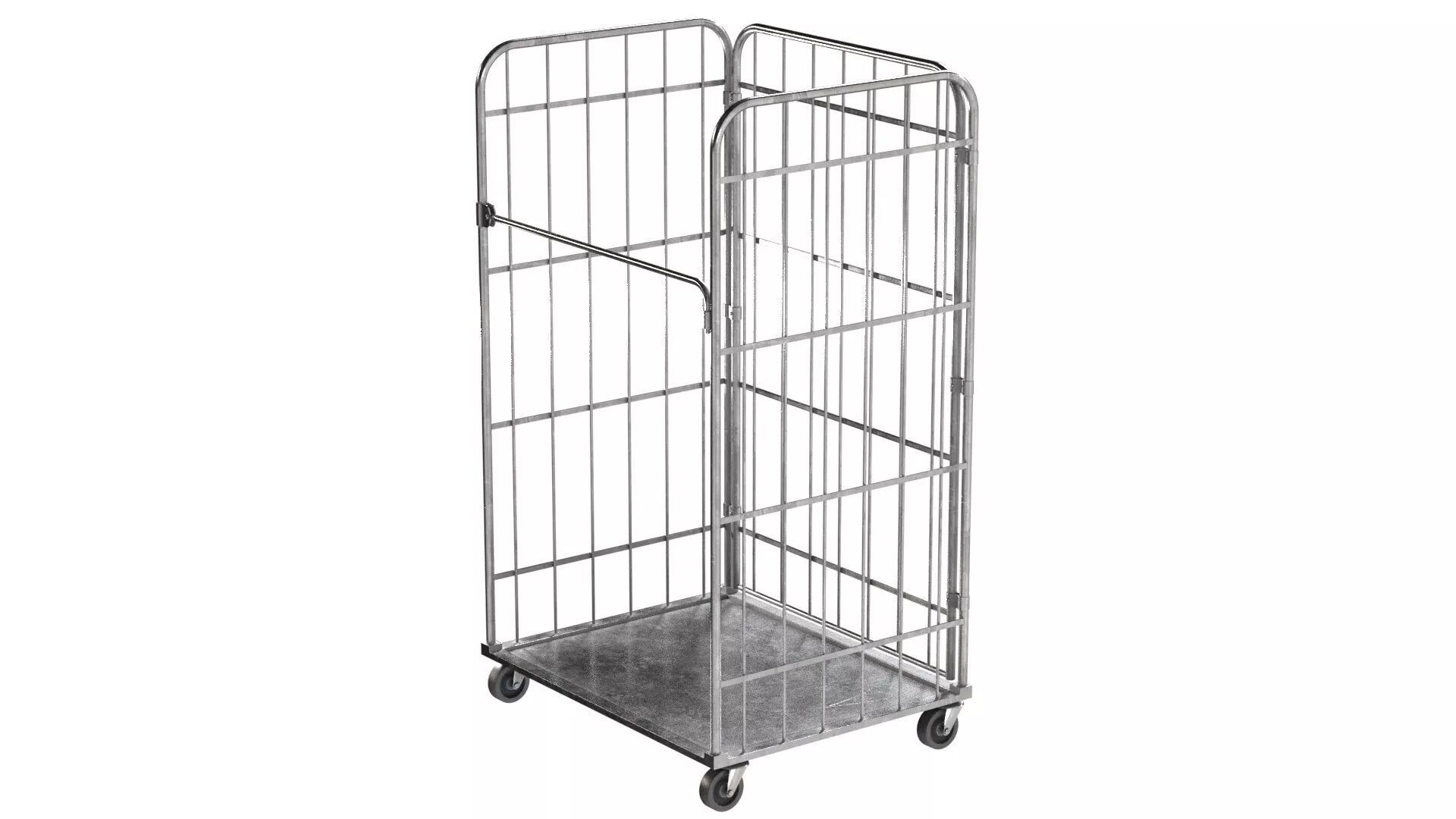 Roll Container Metal Low-poly 3D model