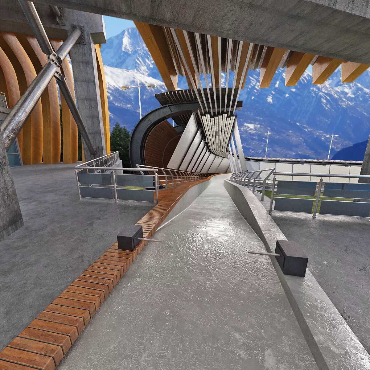 Bobsleigh Sliding Center 3D model