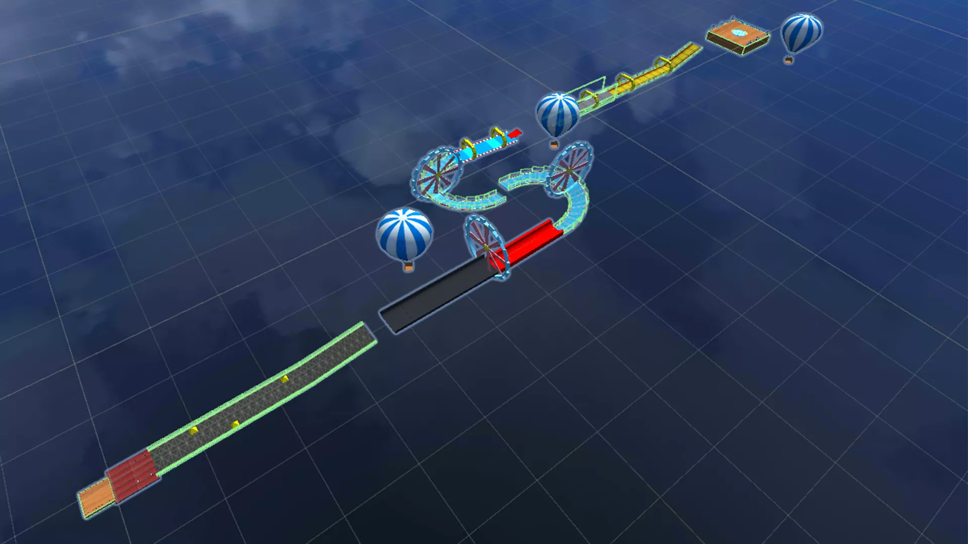 10-Level Stunt Obstacle Course Pack Low Poly Game Assets Low-poly 3D model