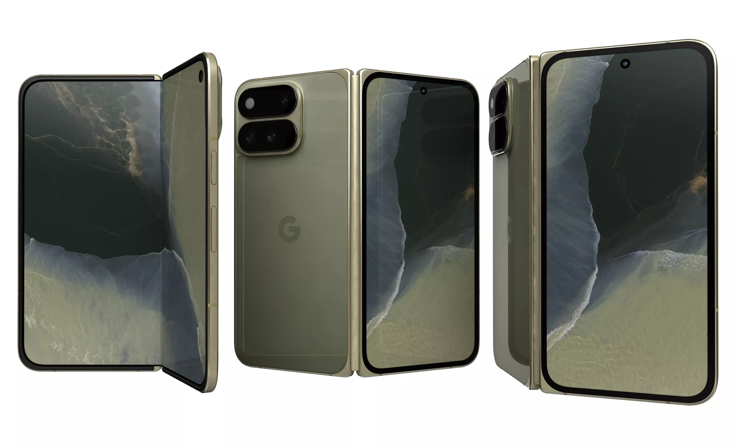 Google Pixel 11 Pro Fold Green 3D model