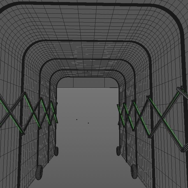 RETRACTABLE  STADIUM TUNNEL 3D model_5