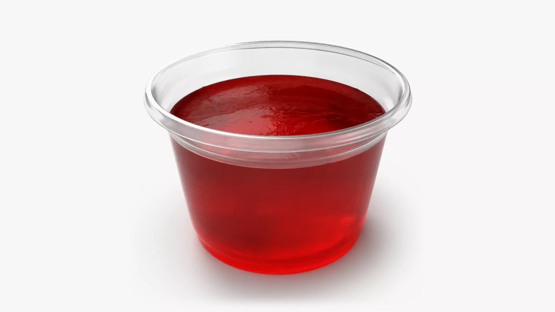 Red Jello Cup Low-poly 3D model