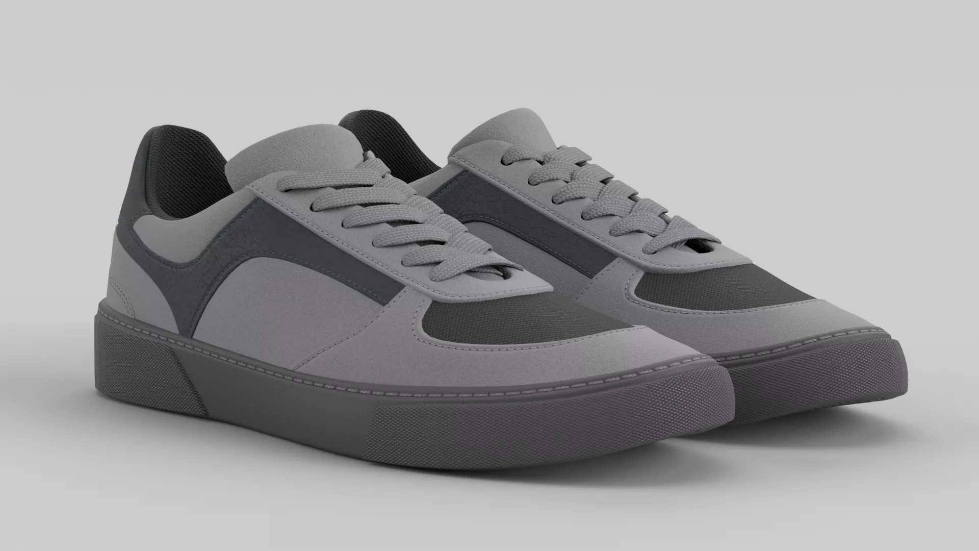 Crawler Silver Shoe Sneaker Low-poly 3D model