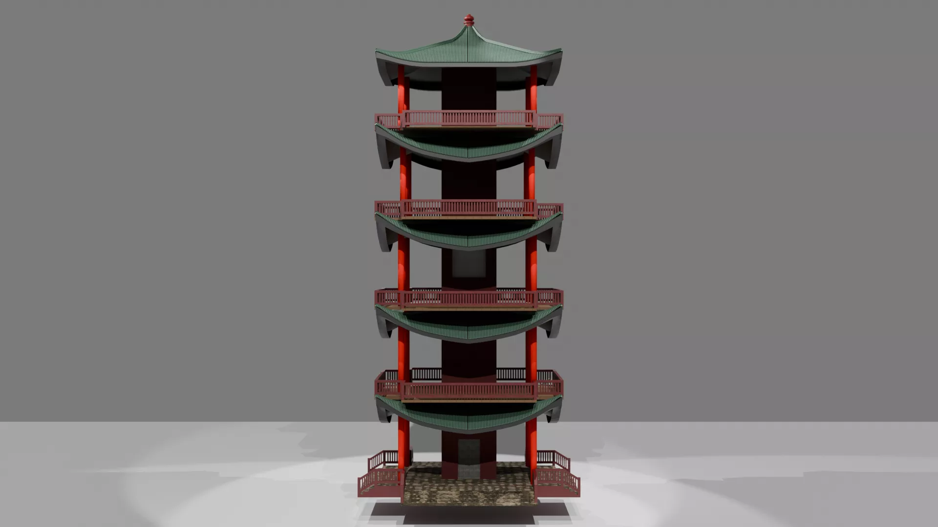 Chinese Pagoda Tower 3D model