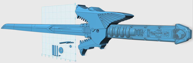 Power Rangers SPD shadow saber sword 3D print model