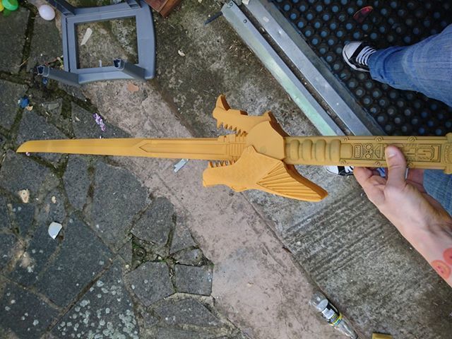 Power Rangers SPD shadow saber sword 3D print model_8