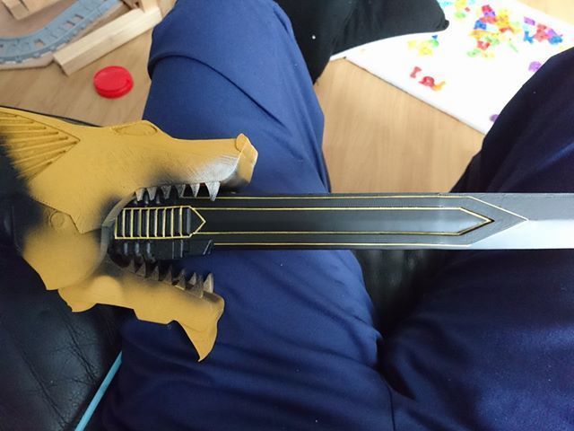 Power Rangers SPD shadow saber sword 3D print model_10