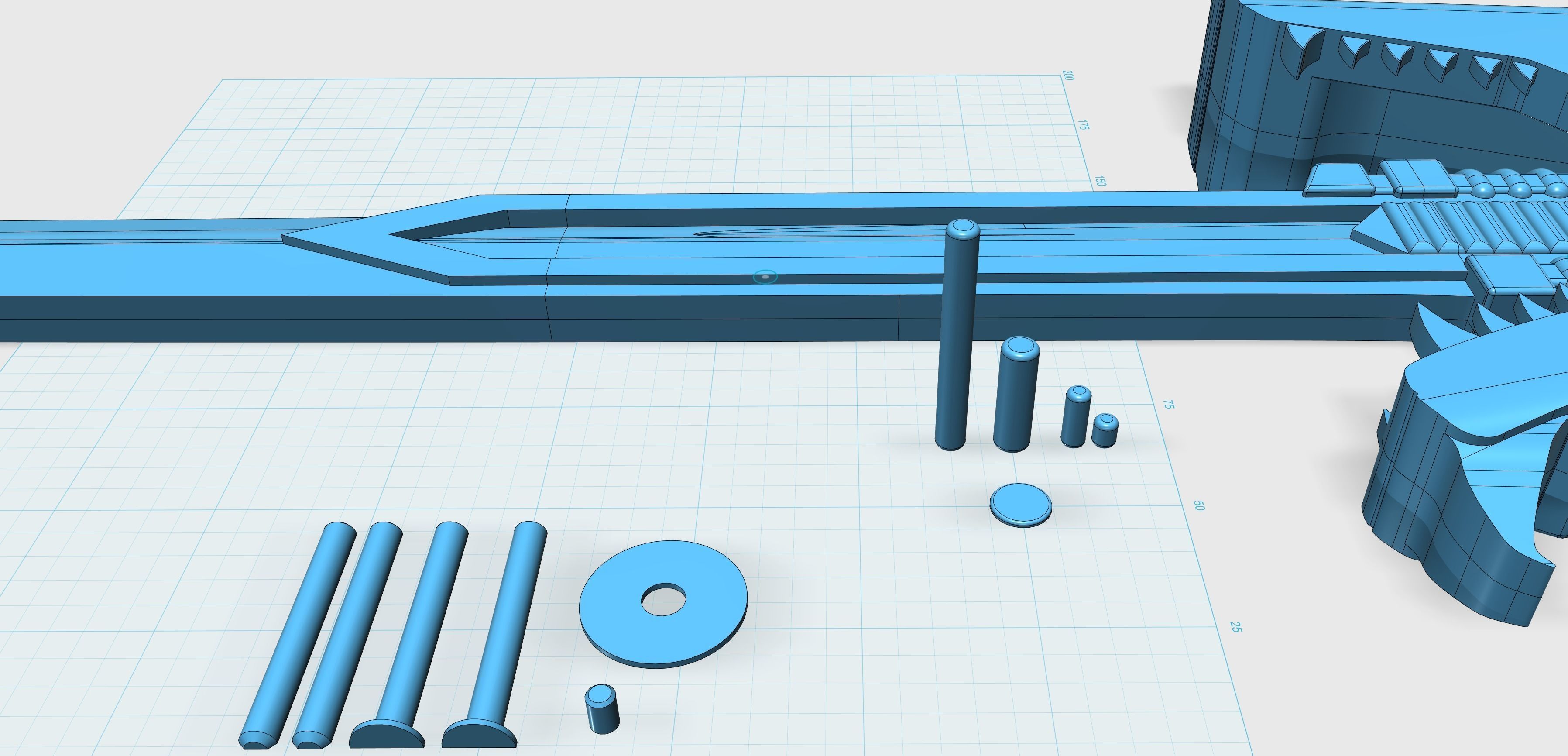 Power Rangers SPD shadow saber sword 3D print model_5