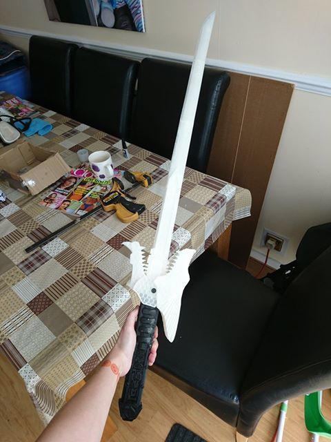 Power Rangers SPD shadow saber sword 3D print model_7