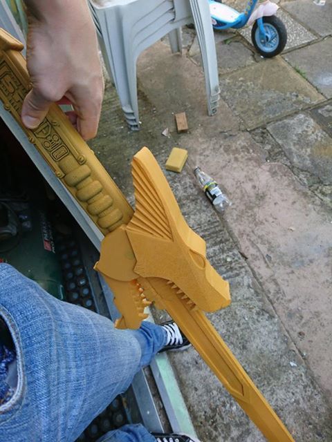 Power Rangers SPD shadow saber sword 3D print model_9