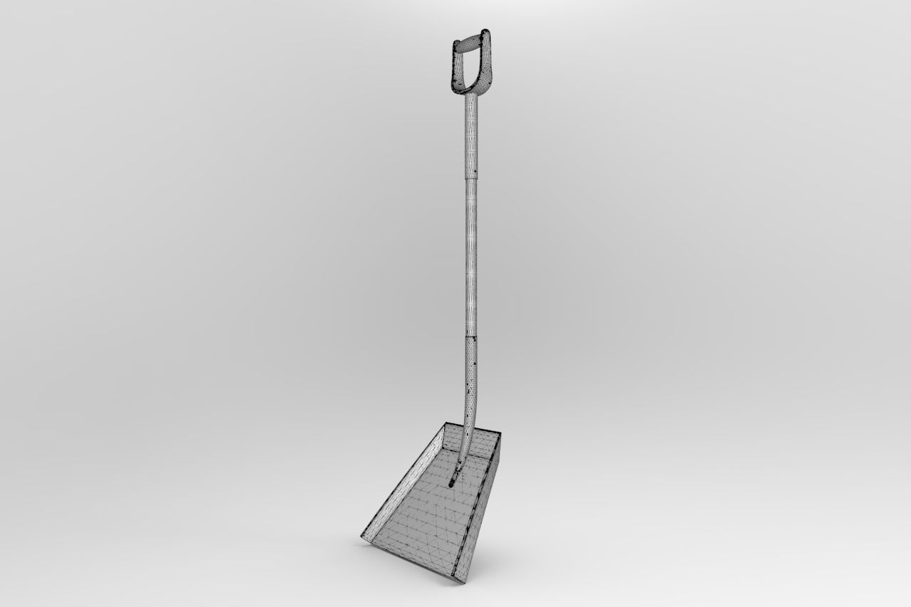 shovel Low-poly 3D model_5