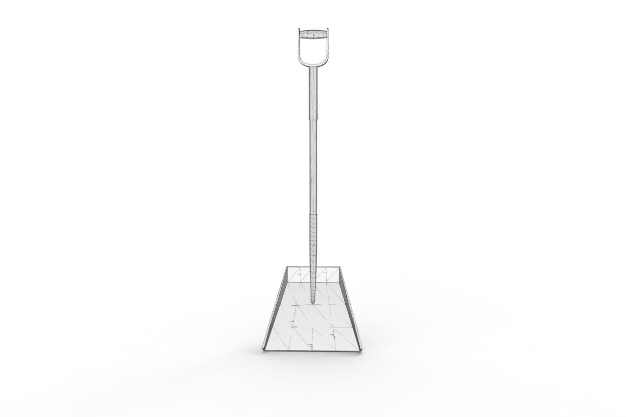 shovel Low-poly 3D model_9