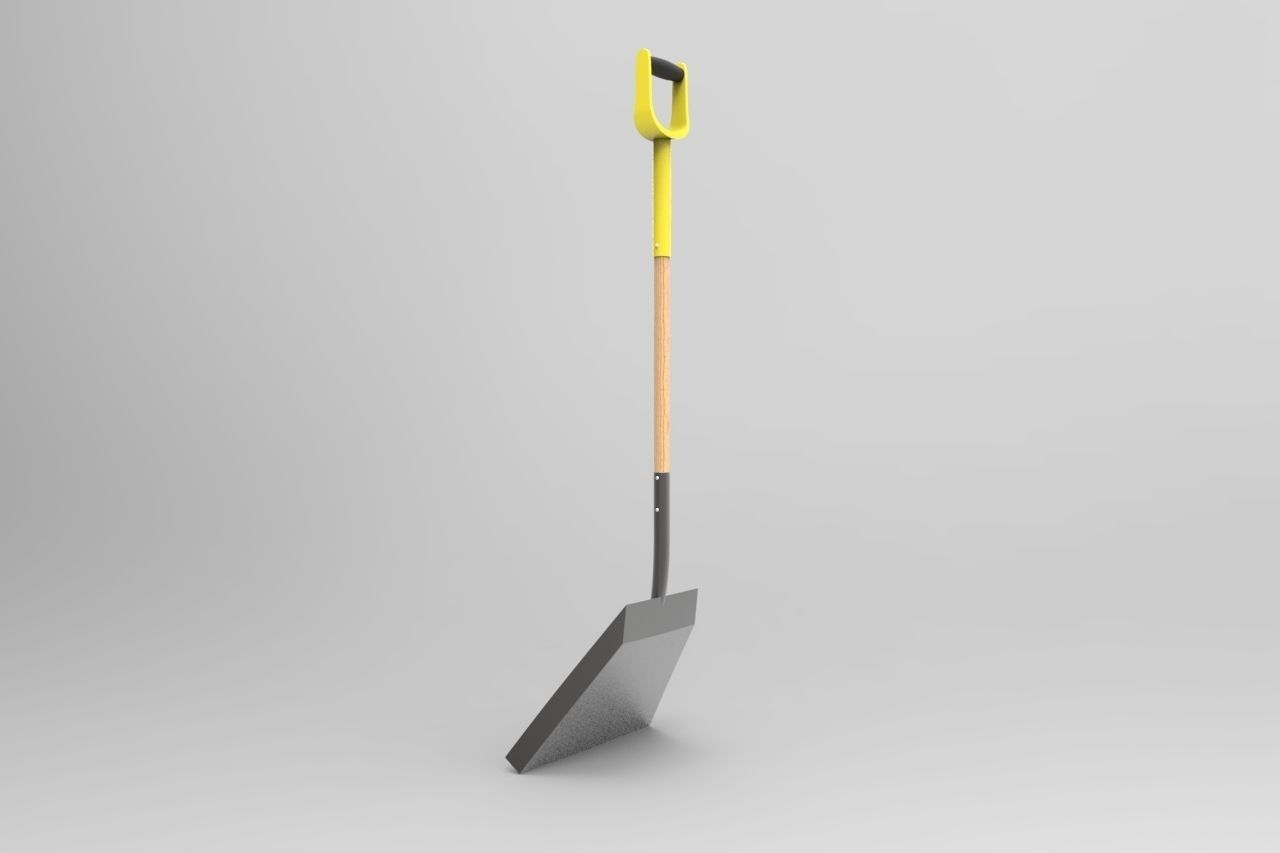 shovel Low-poly 3D model_2