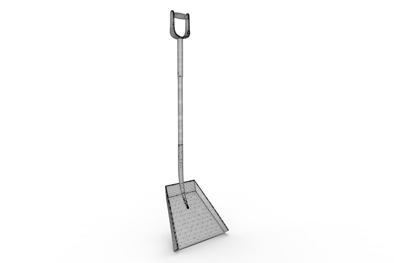 shovel Low-poly 3D model_4