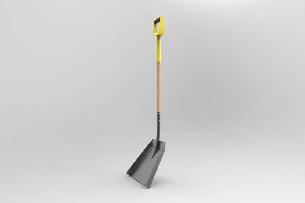 shovel Low-poly 3D model_3