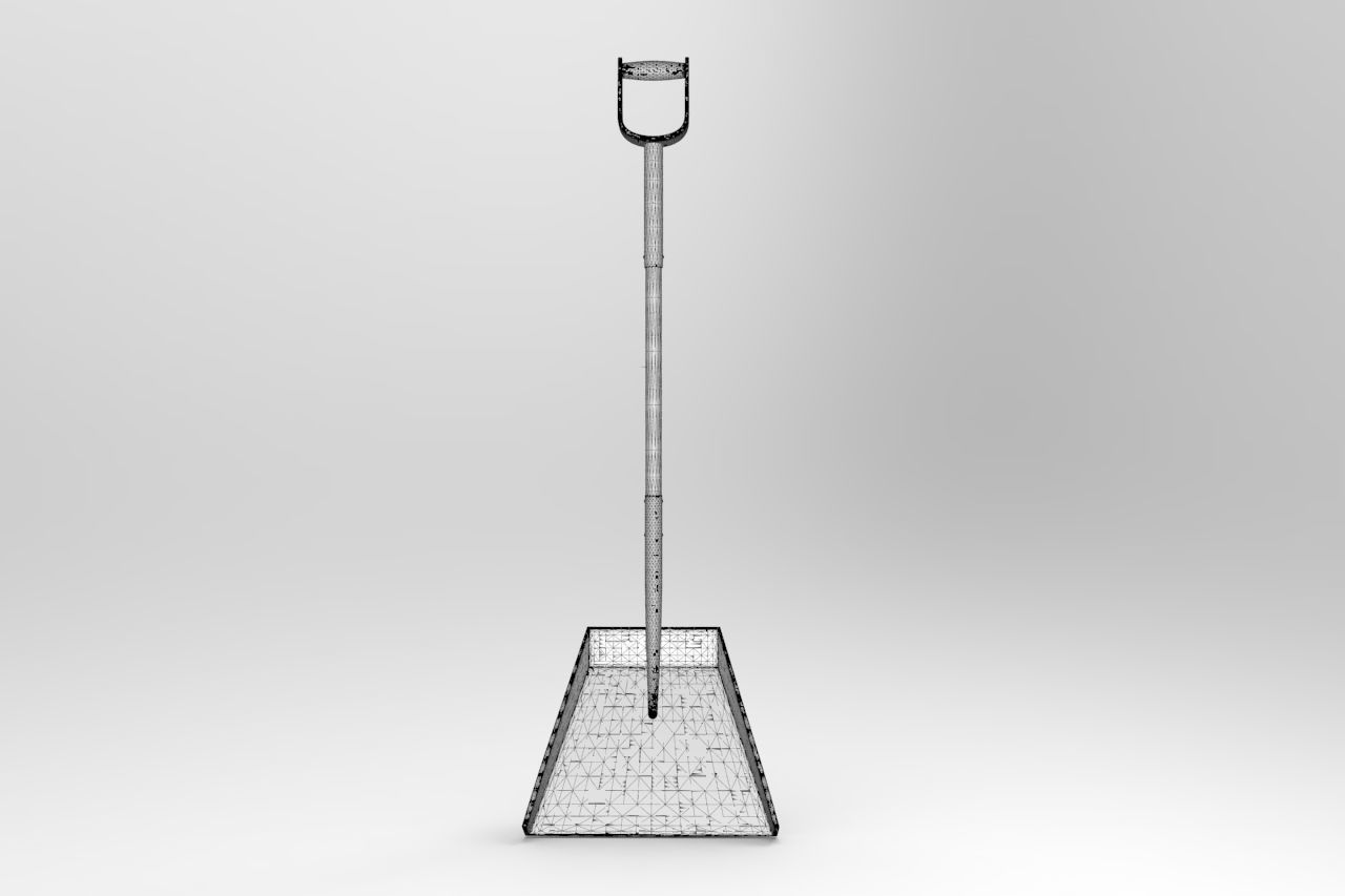 shovel Low-poly 3D model_7
