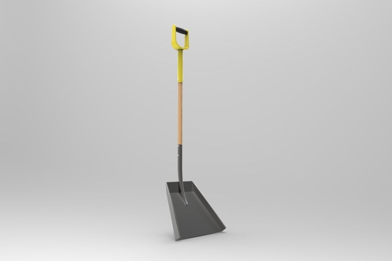 shovel Low-poly 3D model_1