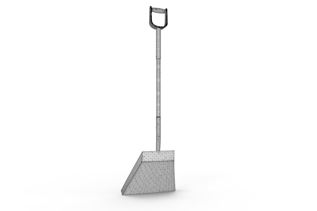 shovel Low-poly 3D model_8