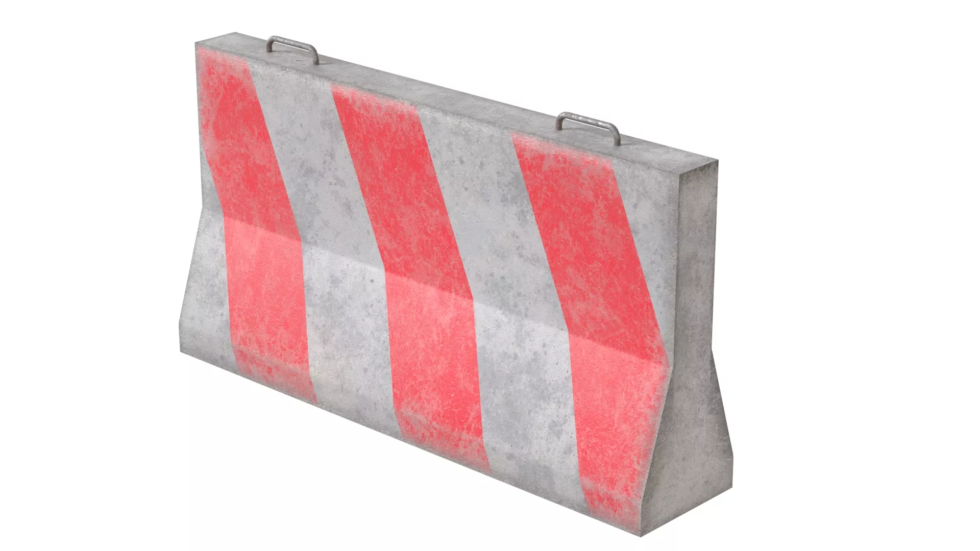 Concrete Road Barrier Low-poly 3D model