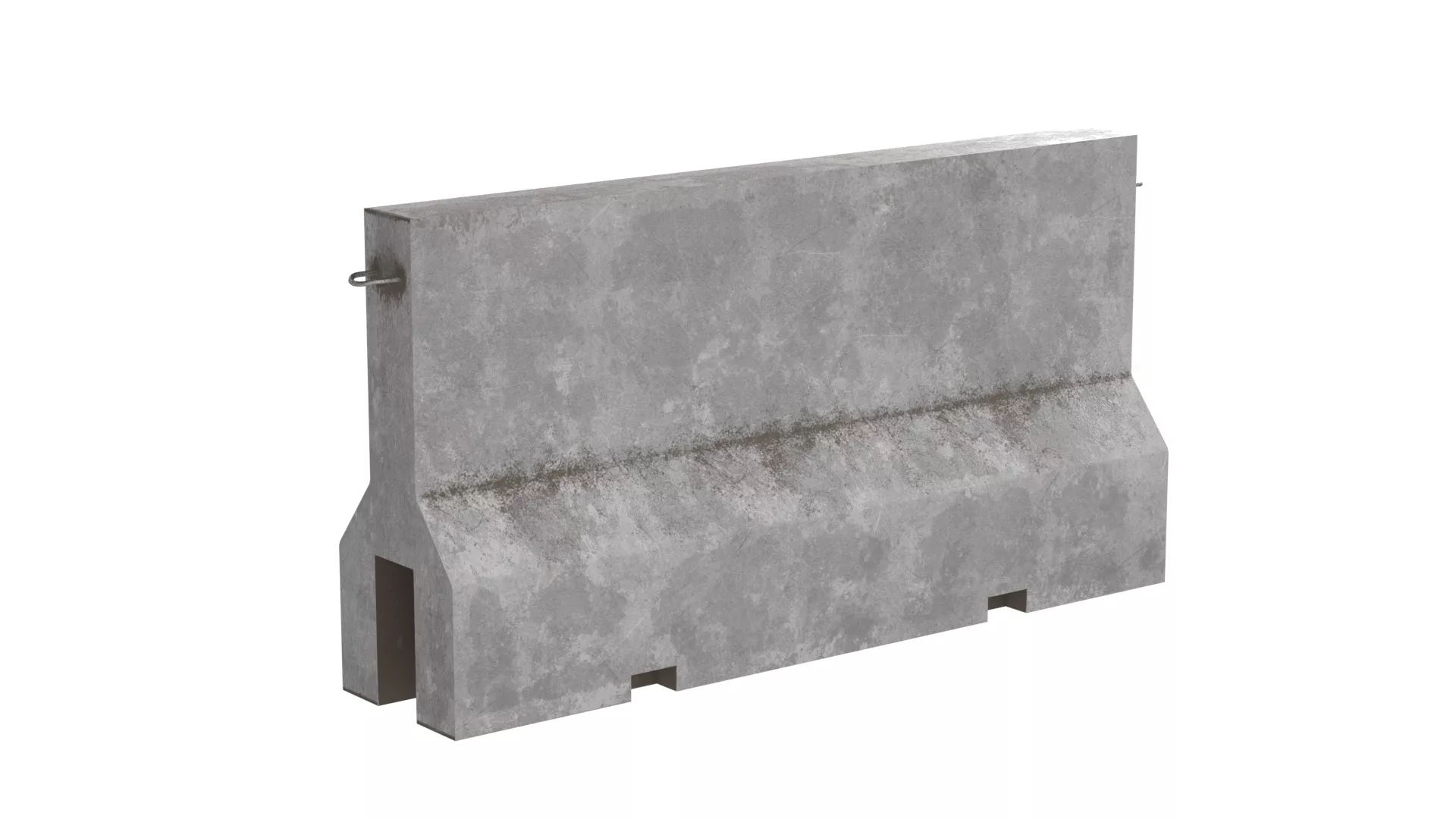 Concrete Road Barrier 2 Low-poly 3D model