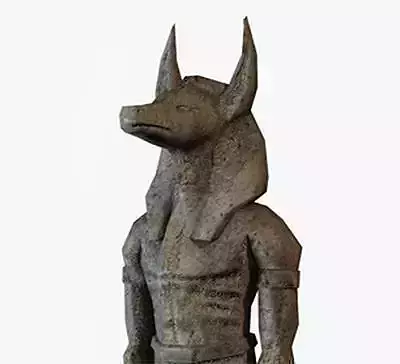 Low poly egyptian Anubis Low-poly 3D model
