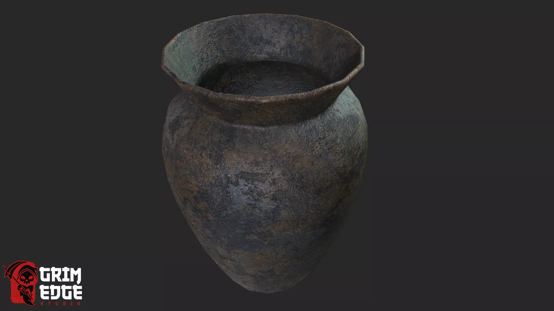 Medieval Food Stall Pot 04 Low-poly 3D model