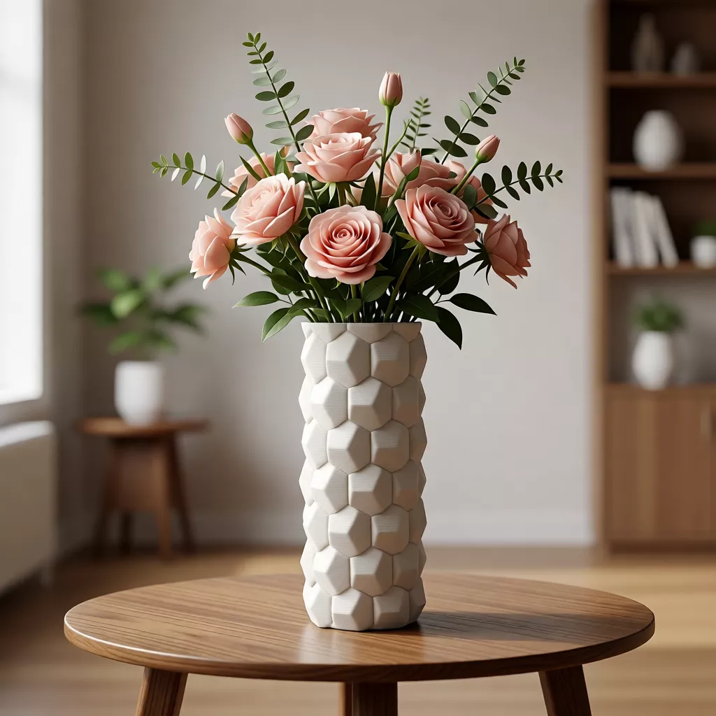 Honeycomb Vase Commercial-Grade High Detail 3D Print Vase 3D print model