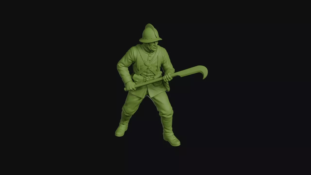 English billman braced bill hook levelled kettle helm 3D print model