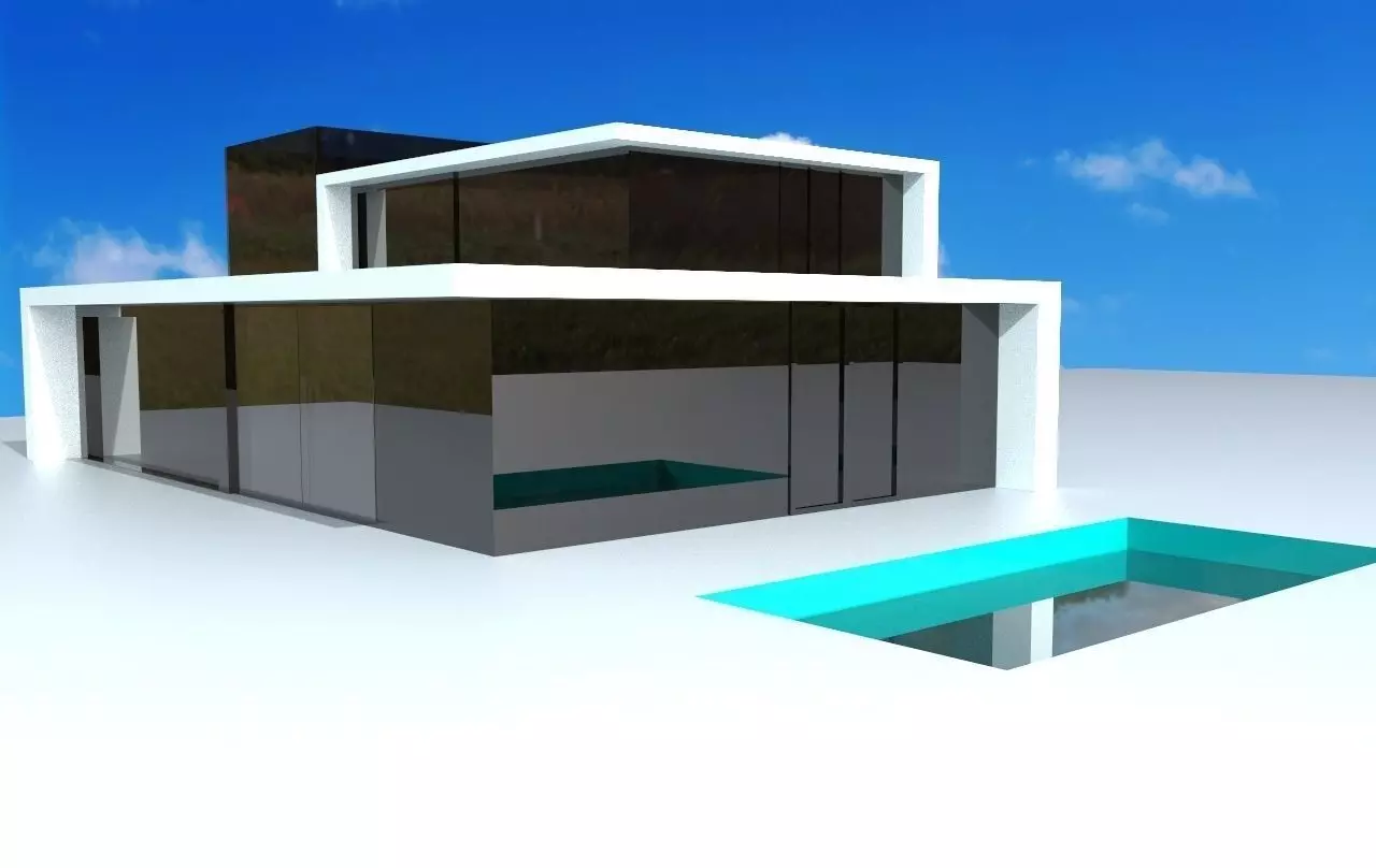 Modern Villa 3D model_0