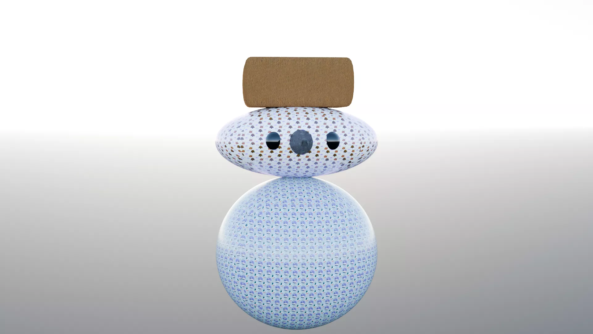Snowman Low-poly 3D model