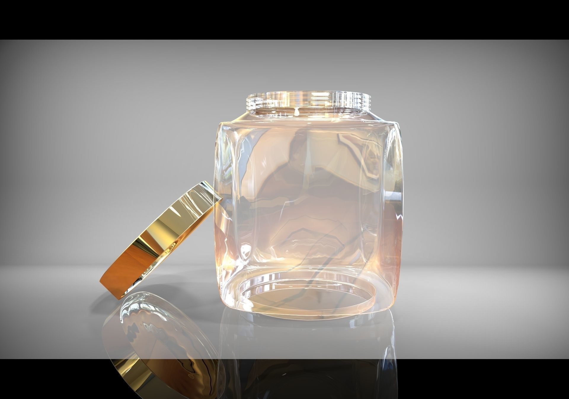 Jar with a Lid Low-poly 3D model_1