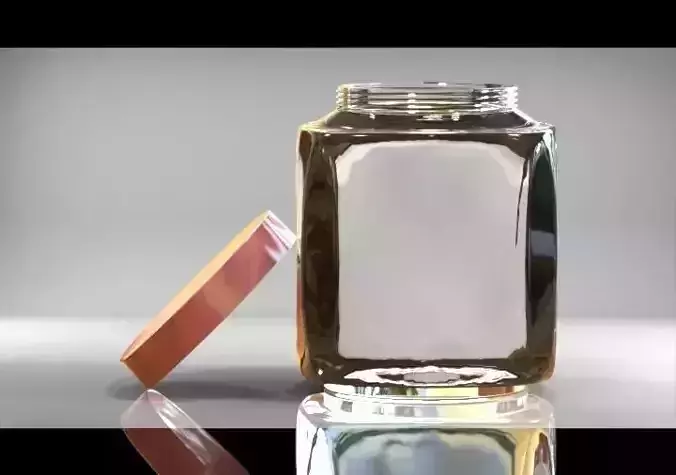 Jar with a Lid Low-poly 3D model