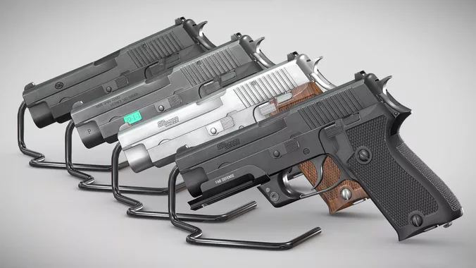 P220 9mm - Minebea P9 - Pistole 75 Handgun - Game Asset